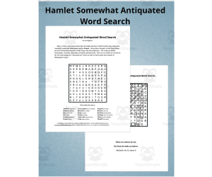 Wordsearch: Hamlet Somewhat Antiquated