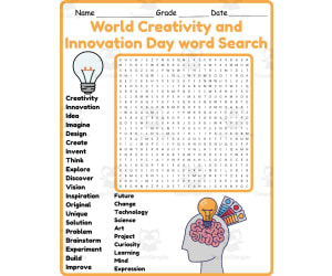 World Creativity and Innovation Day Search 2nd 3rd 4th 5th Grade