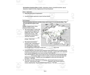 World History 2 Course Review | SOL 4, 5, 6 Review Questions