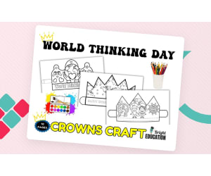 World Thinking Day Crowns Craft – Colouring Sheets