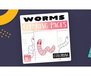 Worm Coloring Pages Worksheet Activity For Morning Work