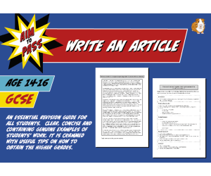 Write An Article For GCSE English (14-16 years)