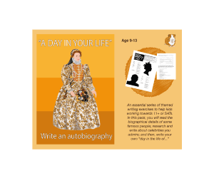 Write An Autobiography About 'A Day In Your Life...' (9-13 years)