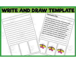 Write & Draw Story Worksheet Template 08