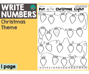 Write Numbers 1-20