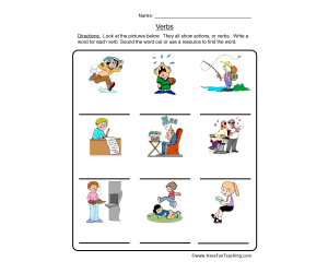 Write the Verb Verb Worksheet