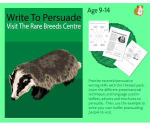 Write To Persuade: Visit The Rare Breeds Centre (9-14 years)