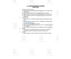 Writing Assignment: U.S. Constitution