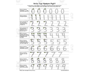 Writing Numbers Practice
