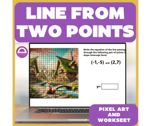 Writing the Equation of a Line from Two Points Pixel Art