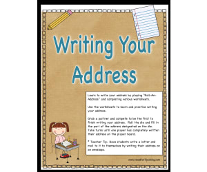 Writing Your Address Activity