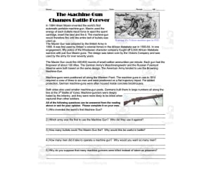 WWI: The Machine Gun Changes Battle Forever