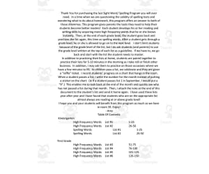 Year-Long Set of High Frequency Words | Spelling List Program