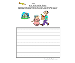 You Write the Story Helping Picture Worksheet