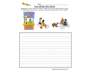 You Write the Story Lemonade Picture Worksheet