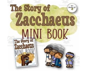 Zacchaeus Bible Story Foldable Mini Book Grade 1 2 3 ELA ELL
