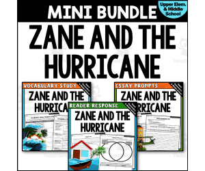 "Zane and the Hurricane" Novel Study MINI BUNDLE