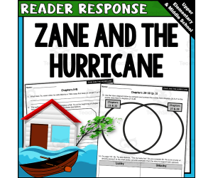 "Zane and the Hurricane" Novel Study Reader Response Questions Packet