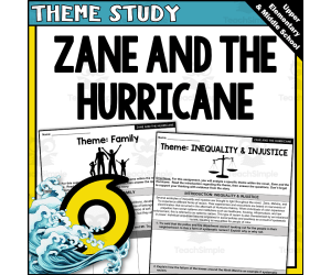 "Zane and the Hurricane" Novel Study Theme Activities