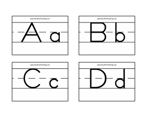 Zaner Bloser Alphabet Flash Cards