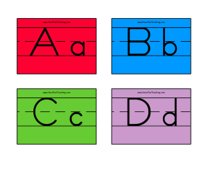 Zaner Bloser Color Alphabet Flash Cards