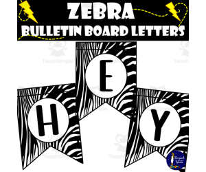 Zebra Bulletin Board Letters