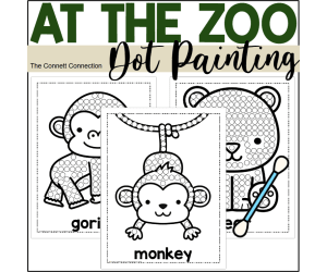 Zoo Animals Dot Painting - A Fine Motor Art Activity