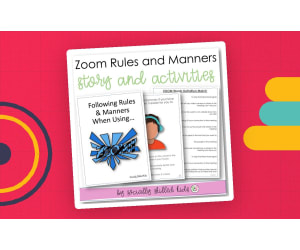 ZOOM Rules And Manners, Social Skills Story and Activities