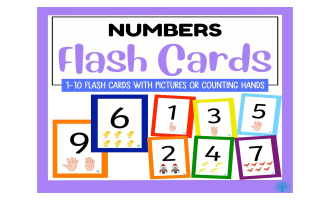 1-10 Number Flash Cards
