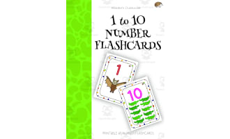 1 to 10 number flashcards