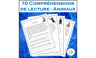 10 Compréhensions de lecture: Animaux / French Reading Comprehension