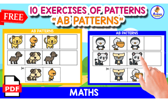 10 EXERCISES OF PATTERNS | ANIMALS ICONS | FREE RESOURCE