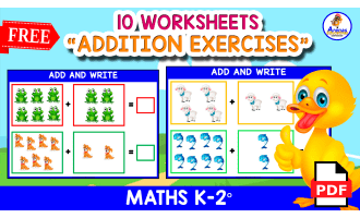 10 FREE ADDITION WORKSHEETS | Look and Complete
