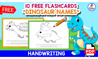 10 FREE DINOSAUR NAMES | 10 Flashcards