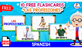 10 FREE FLASHCARDS | LAS PROFESIONES | FREE RESOURCE