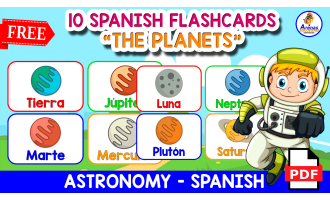 10 FREE FLASHCARDS | "Los Planetas"