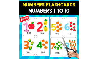 10 FREE FLASHCARDS NUMBERS | FREE MATH RESOURCE