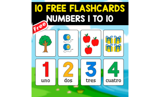 10 FREE FLASHCARDS OF NUMBERS | 1 TO 10