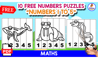 10 FREE NUMBERS PUZZLES | FISH THEMED