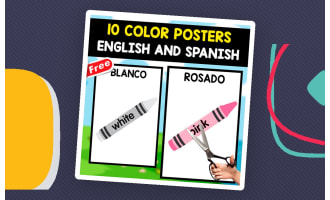 10 FREE POSTERS OF COLORS | SPANISH AND ENGLISH