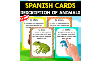 10 FREE SPANISH FLASHCARDS | DESCRIPTIONS OF ANIMALS