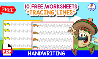 10 FREE TRACING LINES WORKSHEETS | Cars Themed for KG