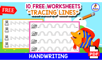 10 FREE WORKSHEETS | Tracing Lines with Sea Animals