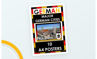 10 German Cities Bulletin Board Posters