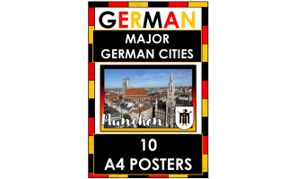 10 German Cities Bulletin Board Posters
