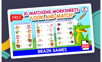 10 MATCHING WORKSHEETS | Look and Match