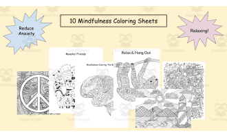 10 Mindfulness SEL Coloring Pages
