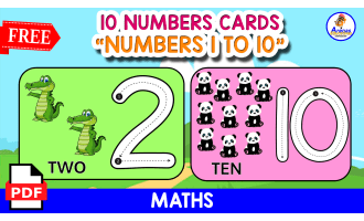 10 NUMBERS FLASHCARDS | ANIMAL THEMED