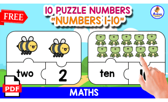 10 NUMBERS PUZZLE WITH ANIMALS | NUMBERS 1-10