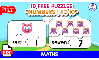 10 PUZZLES OF NUMBERS 1 TO 10 | Monster Themed